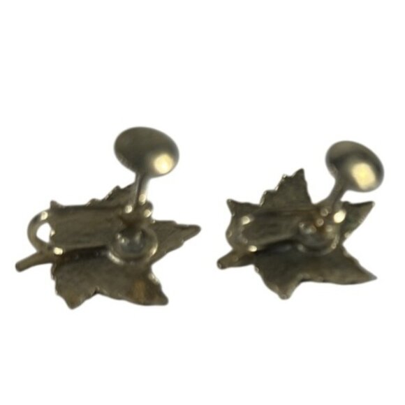 Vintage Niagara Falls Canada Maple Leaf Pin & Screw-Back Earrings Set Gold-Tone - Picture 5 of 8
